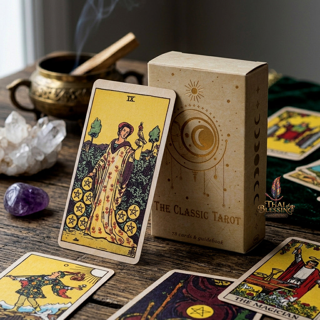 The Classic Tarot Deck - 78-Card Rider-Waite Foundation Set with Guidebook, Easy for Beginners & Collectors, Traditional Fortune Telling & Tabletop Divination Art Collectible