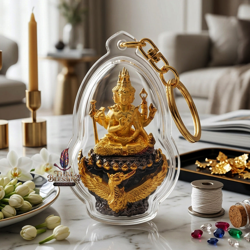 ✨ "พระพรหมสยามเทวา" รุ่นพรหมรังสี เนื้อเบญจโลหะ องค์ชุบทอง วัดกลางคลองข่อย อ.โพธาราม จ.ราชบุรี (ขนาดความสูง 3 ซม. กว้าง 2 ซม.): มหาบารมีแห่งเทวราชา ผู้บันดาลทุกสรรพสิ่ง หนุนนำดวงชะตาและวาสนาบารมี!
