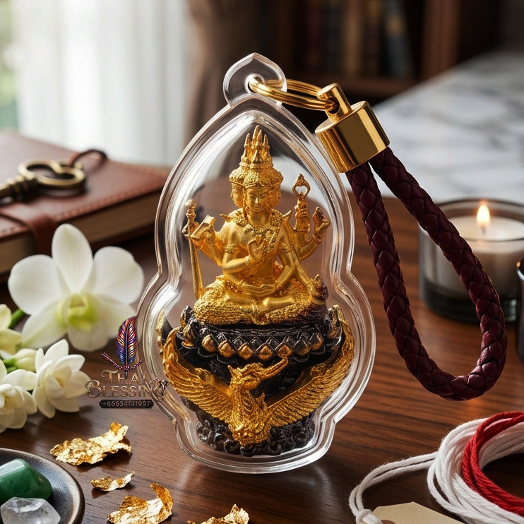 ✨ "พระพรหมสยามเทวา" รุ่นพรหมรังสี เนื้อเบญจโลหะ องค์ชุบทอง วัดกลางคลองข่อย อ.โพธาราม จ.ราชบุรี (ขนาดความสูง 3 ซม. กว้าง 2 ซม.): มหาบารมีแห่งเทวราชา ผู้บันดาลทุกสรรพสิ่ง หนุนนำดวงชะตาและวาสนาบารมี!