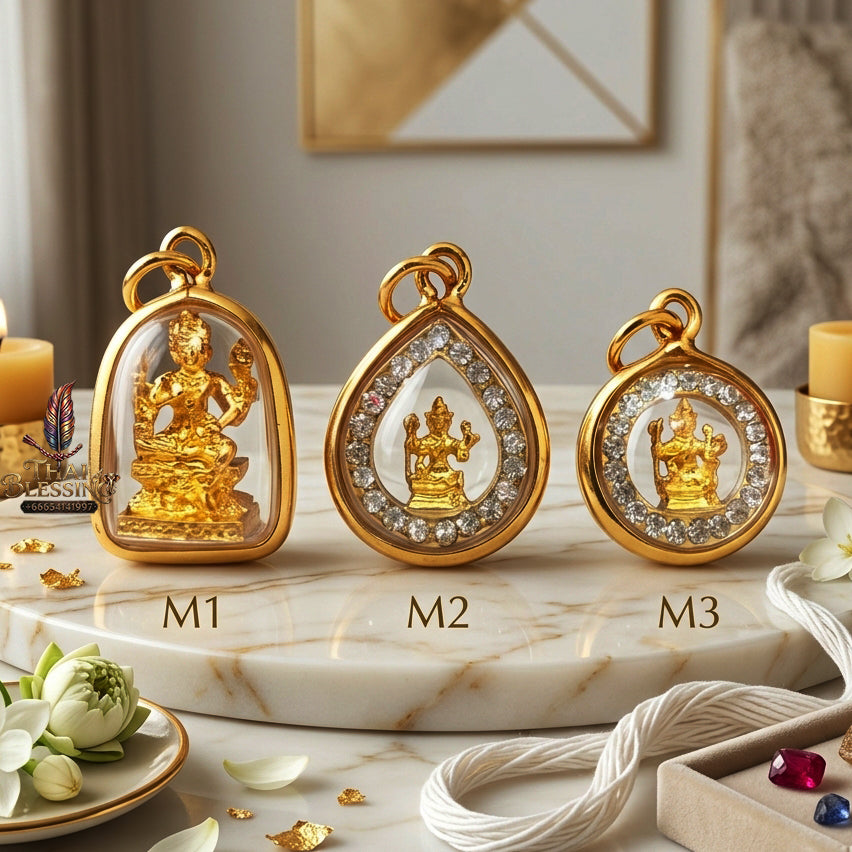 ✨ "Phra Phrom Pendant" (Brahma Pendant) - Genuine Micron Gold-Plated Casing by Chang Thong Jewelry: The Supreme Auspicious Talisman for Career Success, Universal Adoration, and Divine Blessings!