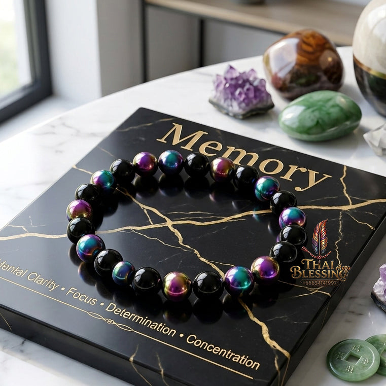 ✨ Natural Stone Energy Bracelet – Unisex Crystal Beaded Stretch Bangle – Adjustable Bead Bracelet Gift for Women & Men