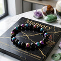 ✨ Natural Stone Energy Bracelet – Unisex Crystal Beaded Stretch Bangle – Adjustable Bead Bracelet Gift for Women & Men