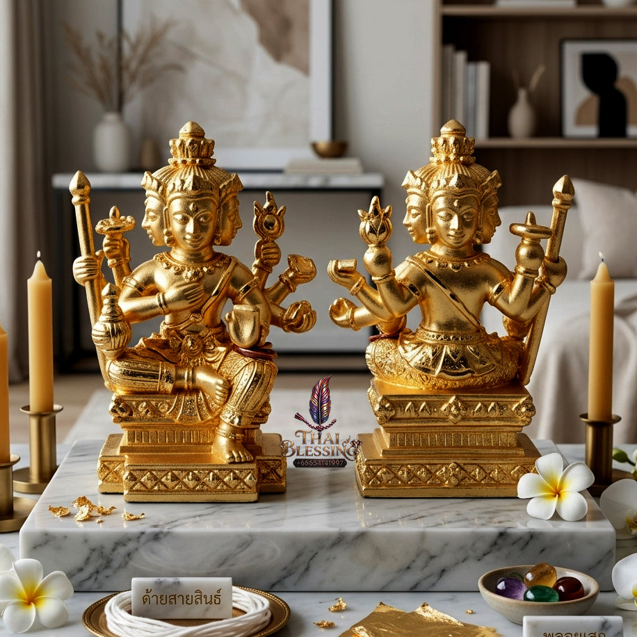 ✨ "พระพรหมอุดมทรัพย์" เนื้อชนวนชุบทอง (พิมพ์ใหญ่) รุ่นเศรษฐีสร้างวัด พ่อท่านผ่อง วัดแจ้ง ปี 2565: สุดยอดมหาเทพแห่งพรหมวิหารธรรม เสริมดวงชะตาพลิกชีวิต หนุนดวงเศรษฐี!