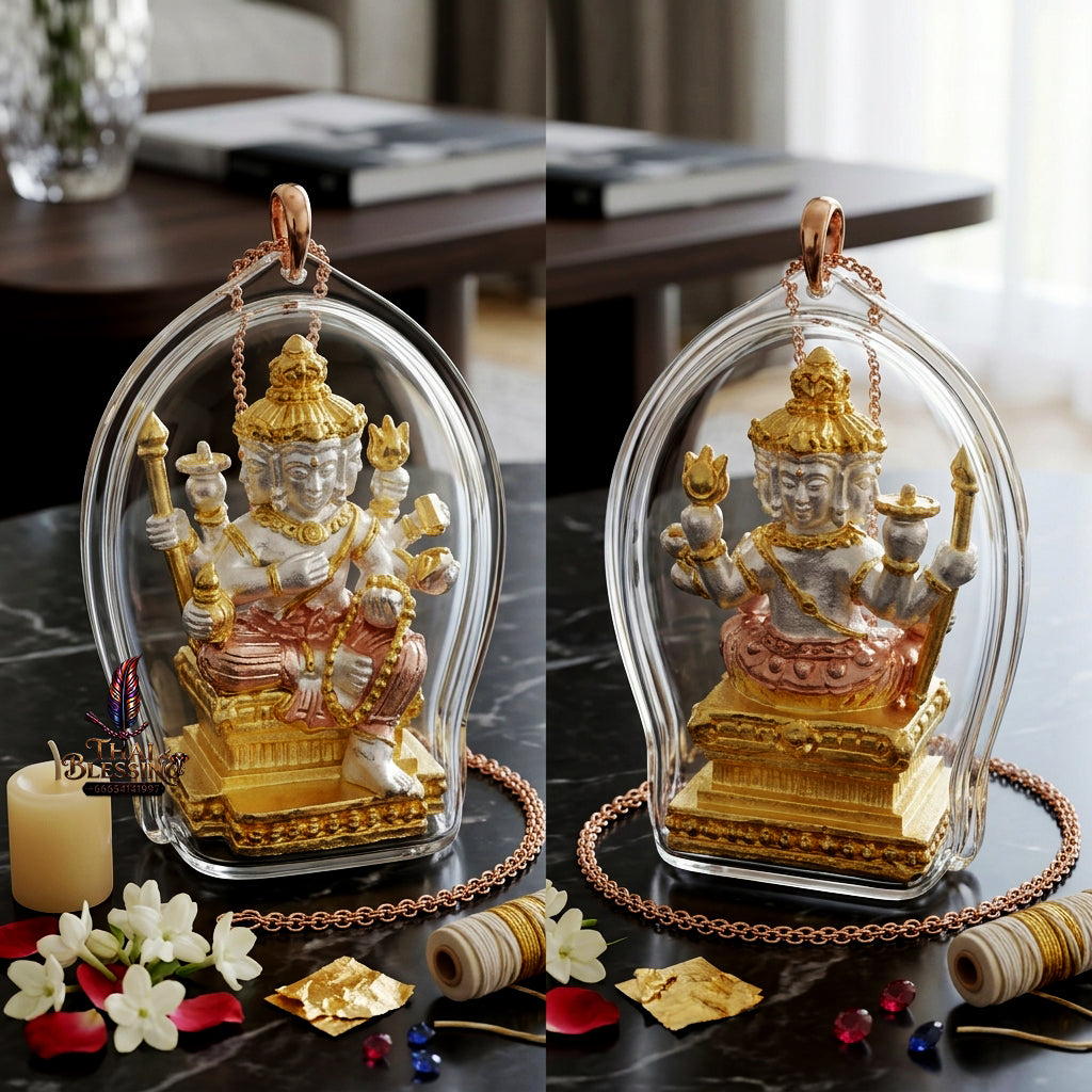 ✨ "พระพรหมอุดมทรัพย์" เนื้อชนวนชุบ 3 กษัตริย์ (พิมพ์เล็ก) รุ่นเศรษฐีสร้างวัด พ่อท่านผ่อง วัดแจ้ง ปี 2565: สุดยอดมหาเทพแห่งพรหมวิหารธรรม เสริมดวงชะตาพลิกชีวิต หนุนดวงเศรษฐี!