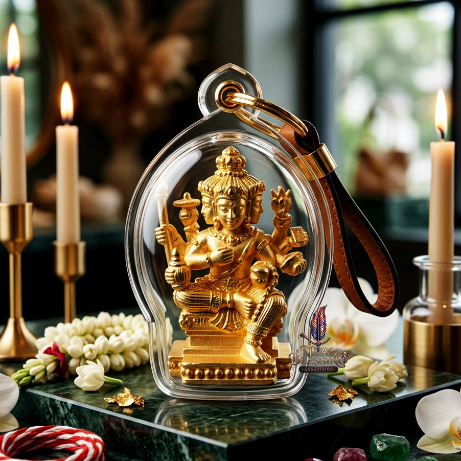 ✨ "พระพรหมอุดมทรัพย์" เนื้อชนวนชุบทอง (พิมพ์เล็ก) รุ่นเศรษฐีสร้างวัด พ่อท่านผ่อง วัดแจ้ง ปี 2565: สุดยอดมหาเทพแห่งพรหมวิหารธรรม เสริมดวงชะตาพลิกชีวิต หนุนดวงเศรษฐี!