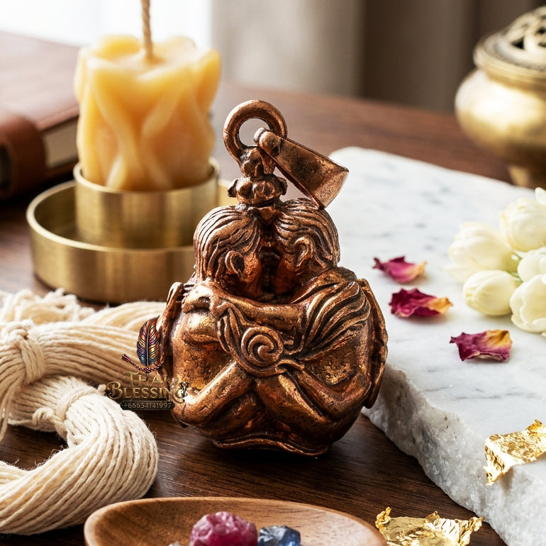 ✨ "Luk Om Inn Khu" (Twin Lovers Sacred Ball) - Copper Edition - Luang Pu Nen Kaeo, Wat Udom Phraison: The Supreme Masterpiece of Eternal Romance, Unbreakable Devotion, and Magnetic Seduction!