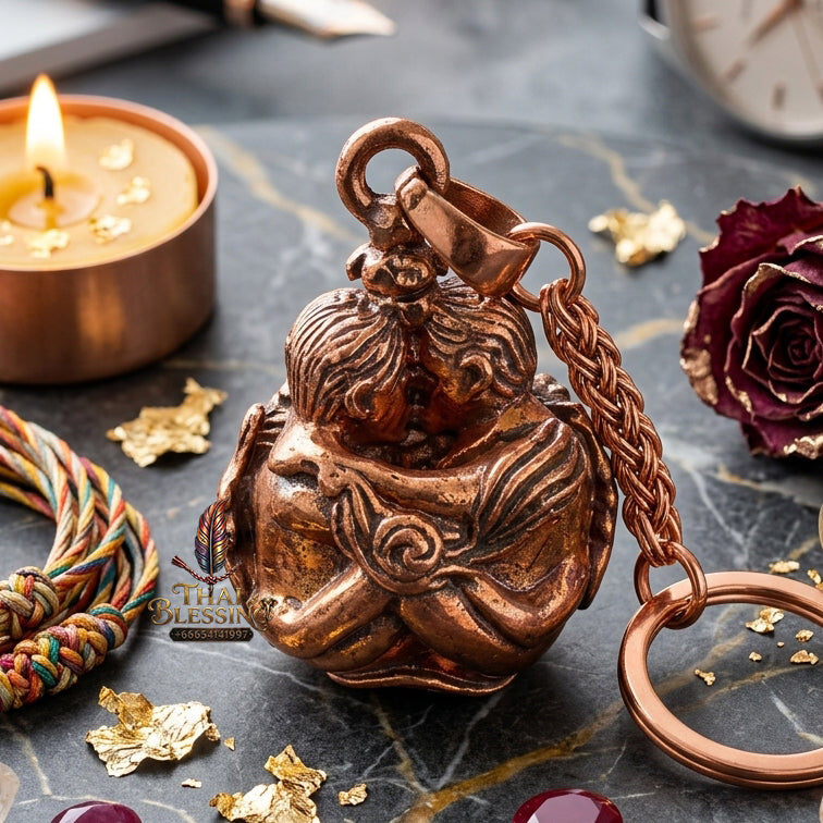 ✨ "Luk Om Inn Khu" (Twin Lovers Sacred Ball) - Copper Edition - Luang Pu Nen Kaeo, Wat Udom Phraison: The Supreme Masterpiece of Eternal Romance, Unbreakable Devotion, and Magnetic Seduction!