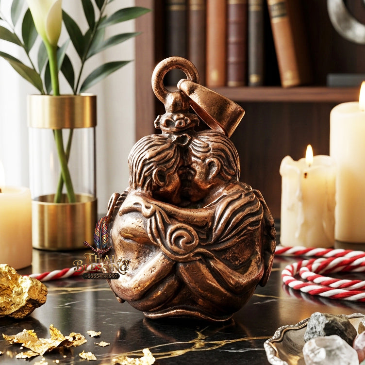 ✨ "Luk Om Inn Khu" (Twin Lovers Sacred Ball) - Copper Edition - Luang Pu Nen Kaeo, Wat Udom Phraison: The Supreme Masterpiece of Eternal Romance, Unbreakable Devotion, and Magnetic Seduction!