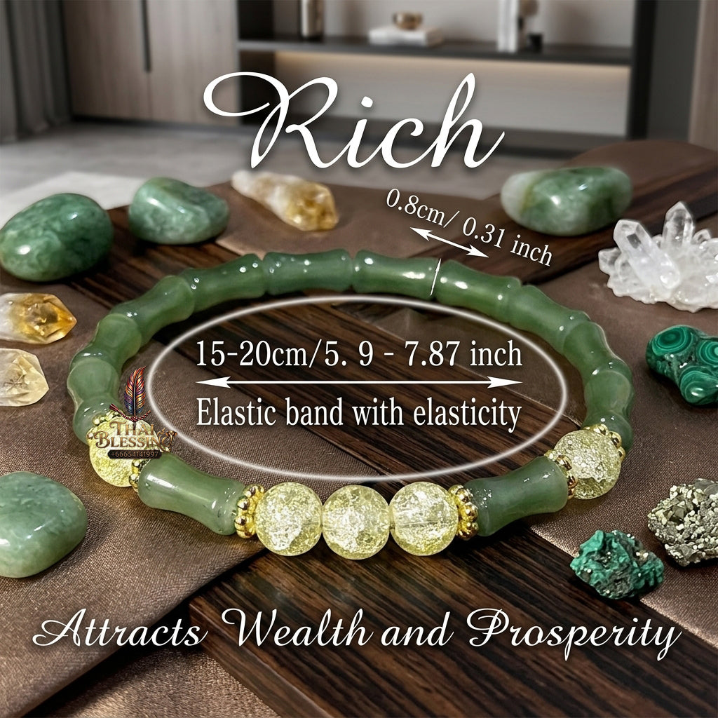 ✨ The "Rich Vibes" Prosperity Bracelet: The Ultimate Wealth Magnet for Daily Abundance  Attract Wealth. Wear Success. The #1 Gift for a Prosperous Future.