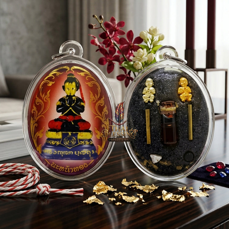 ✨ "Lock Ket Kuman Na Na Thong" (Golden-Face Kumarn Thong Locket) - B.E. 2555 (2012) by Kruba Subin Sumetho: