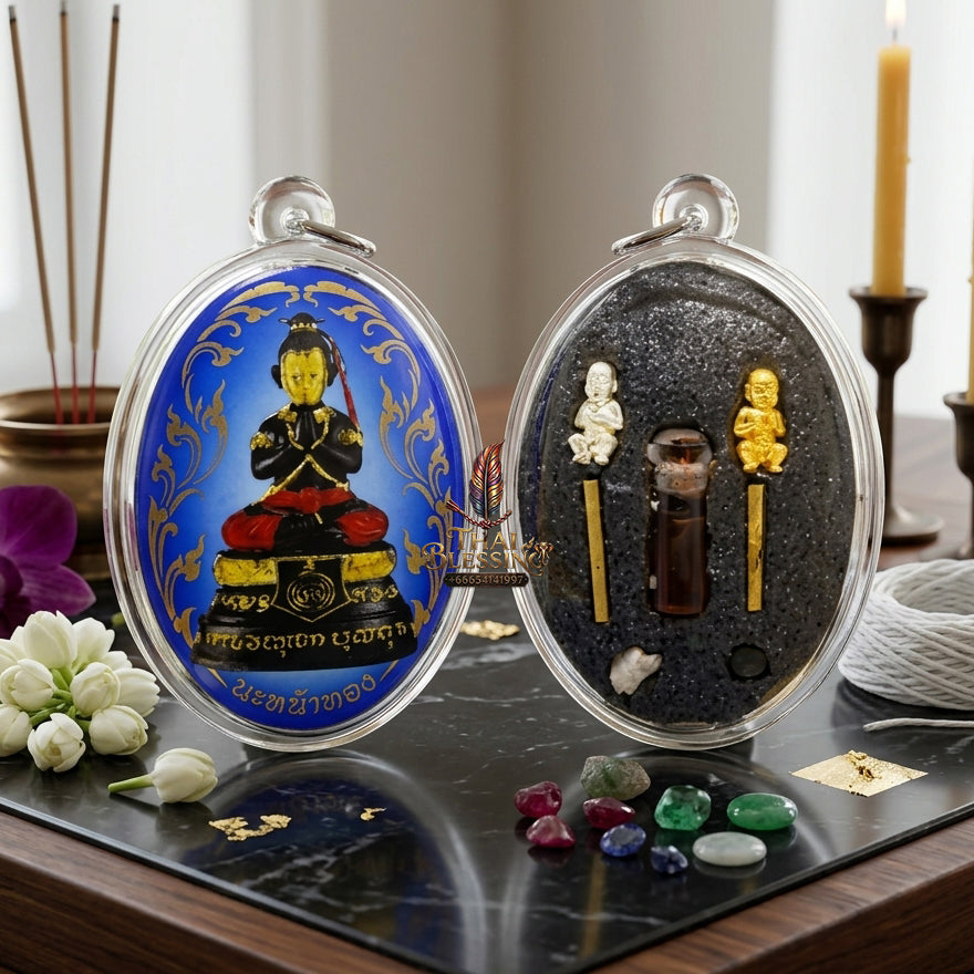 ✨ "Lock Ket Kuman Na Na Thong" (Golden-Face Kumarn Thong Locket) - B.E. 2555 (2012) by Kruba Subin Sumetho
