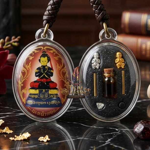 ✨ "Lock Ket Kuman Na Na Thong" (Golden-Face Kumarn Thong Locket) - B.E. 2555 (2012) by Kruba Subin Sumetho: