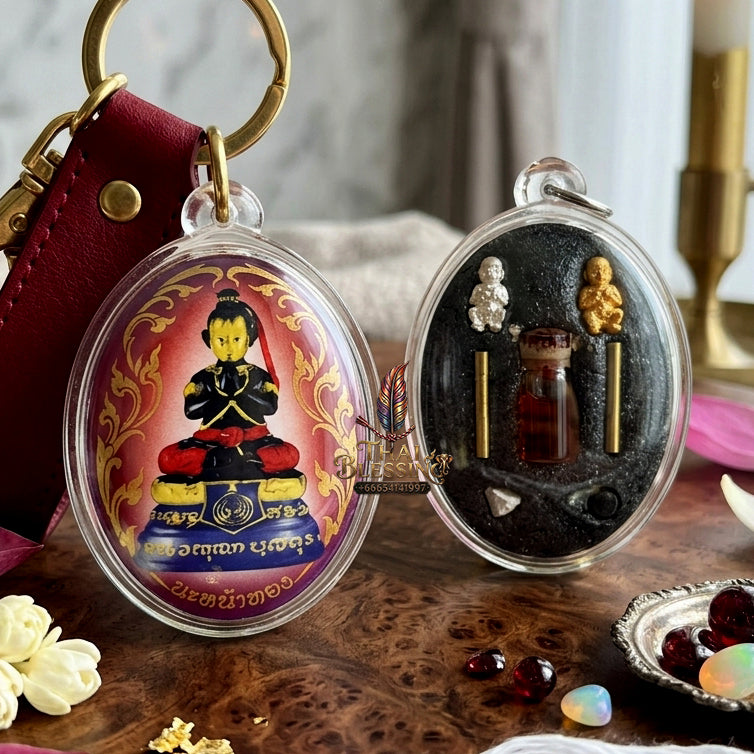 ✨ "Lock Ket Kuman Na Na Thong" (Golden-Face Kumarn Thong Locket) - B.E. 2555 (2012) by Kruba Subin Sumetho: