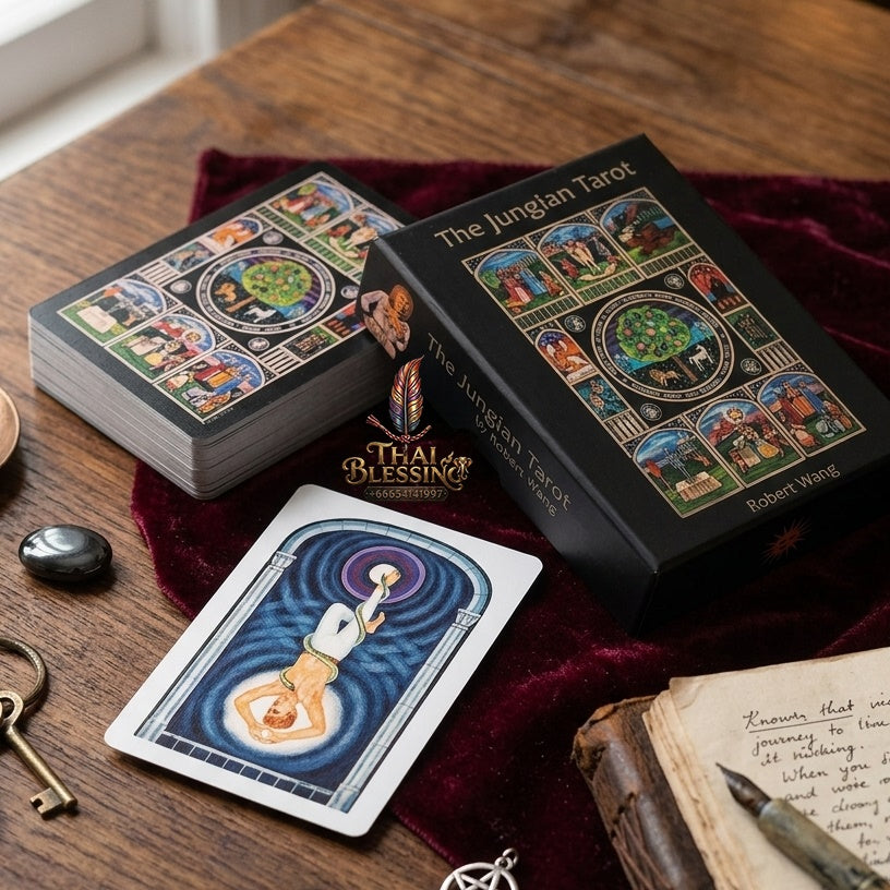 ✨ The Jungian Tarot Deck in Rigid Box - 78 Double-Embossed Cards by Dr. Robert Wang for Active Imagination, Jung Archetypes, and Psychological Insight