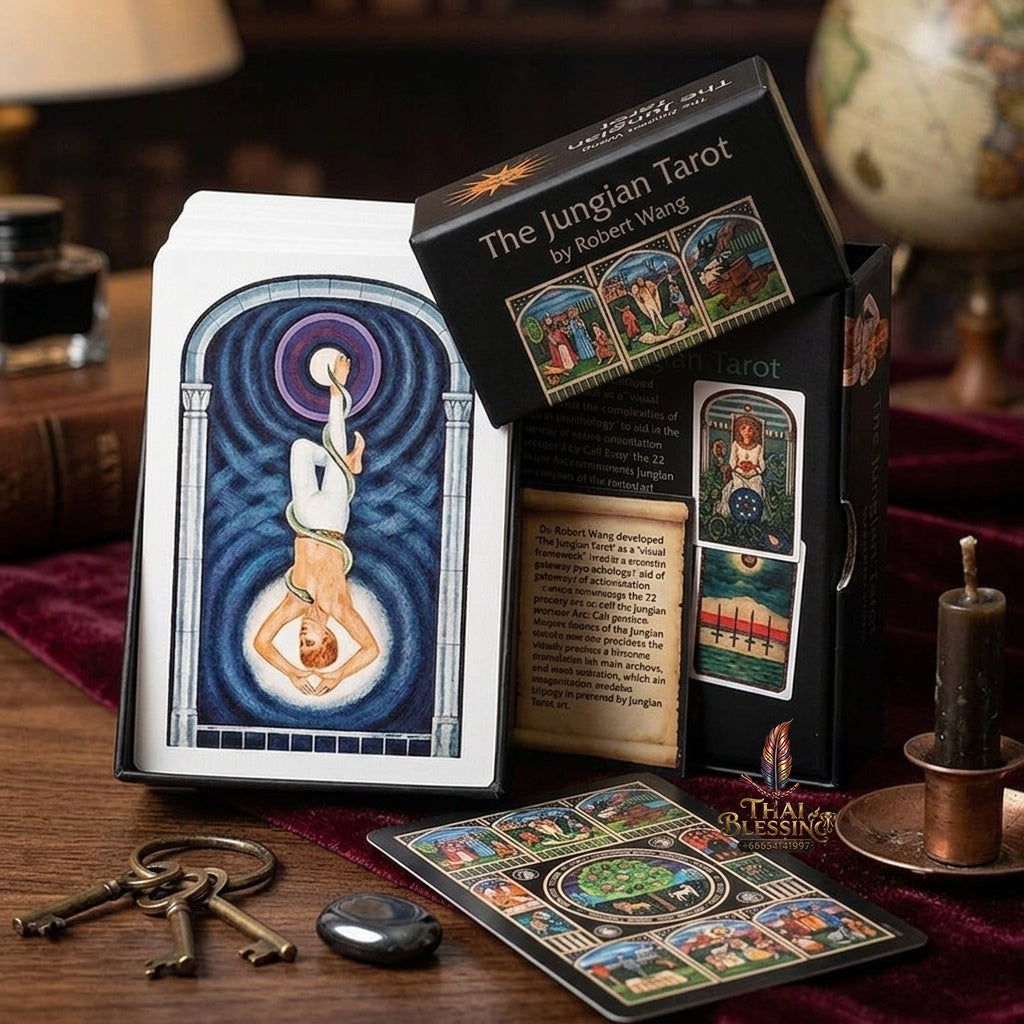 ✨ The Jungian Tarot Deck in Rigid Box - 78 Double-Embossed Cards by Dr. Robert Wang for Active Imagination, Jung Archetypes, and Psychological Insight