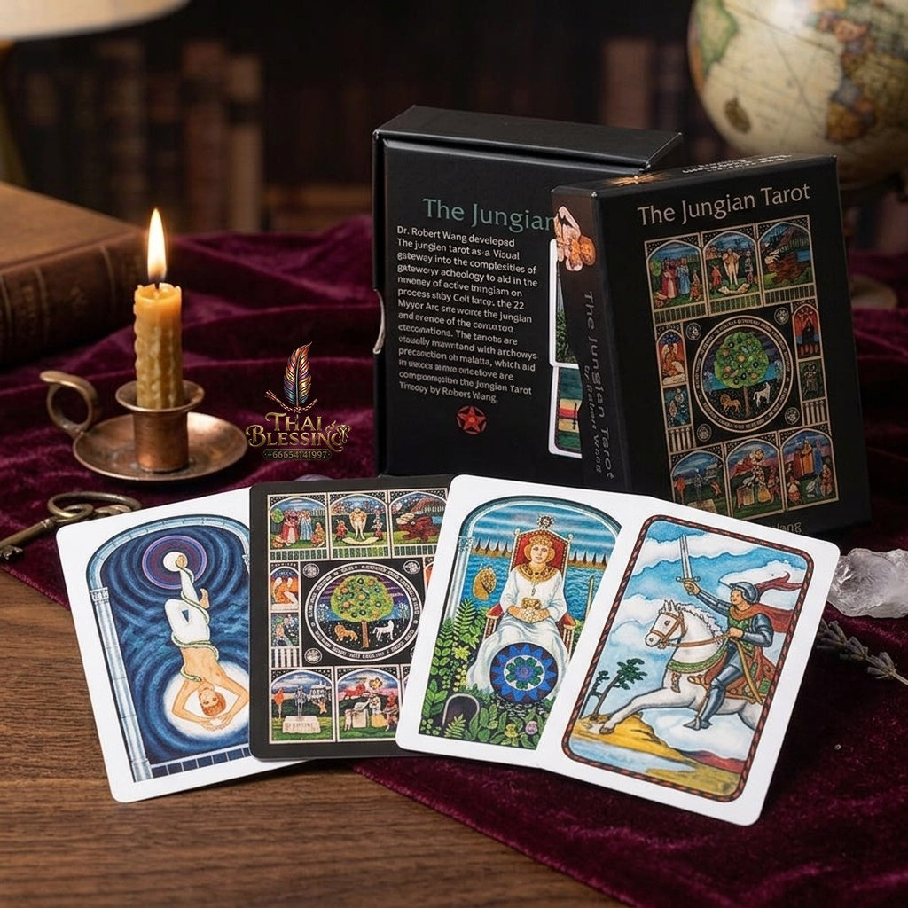 ✨ The Jungian Tarot Deck in Rigid Box - 78 Double-Embossed Cards by Dr. Robert Wang for Active Imagination, Jung Archetypes, and Psychological Insight