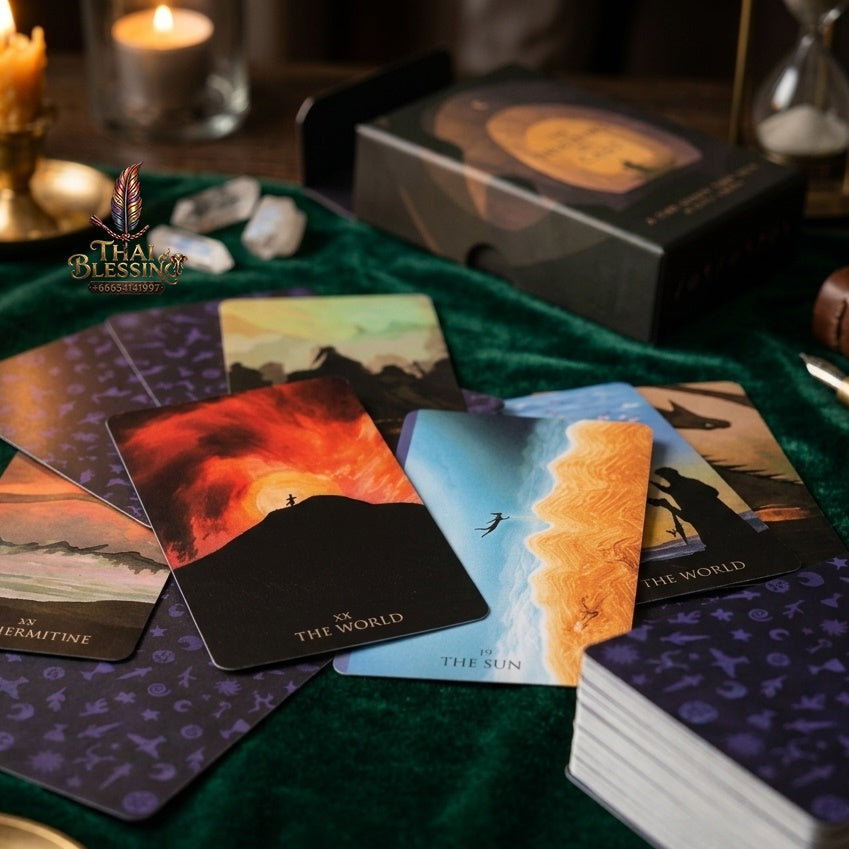 ✨ The Shadows We Cast Star Seeker Tarot Deck in Rigid Box - Atmospheric & Mystical 79-Card Set with 12x7cm Cards for Intuitive Readings and Self-Discovery