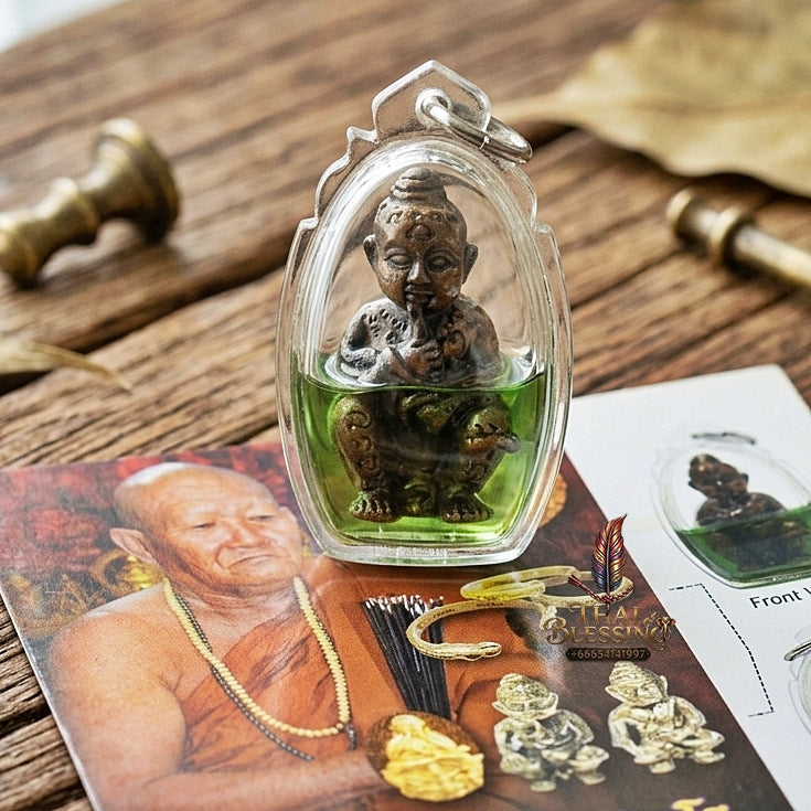 Sacred "Kuman Dut Rok: Udom Chok Udom Sap" (Umbilical-Feeding Kuman of Supreme Fortune & Wealth)