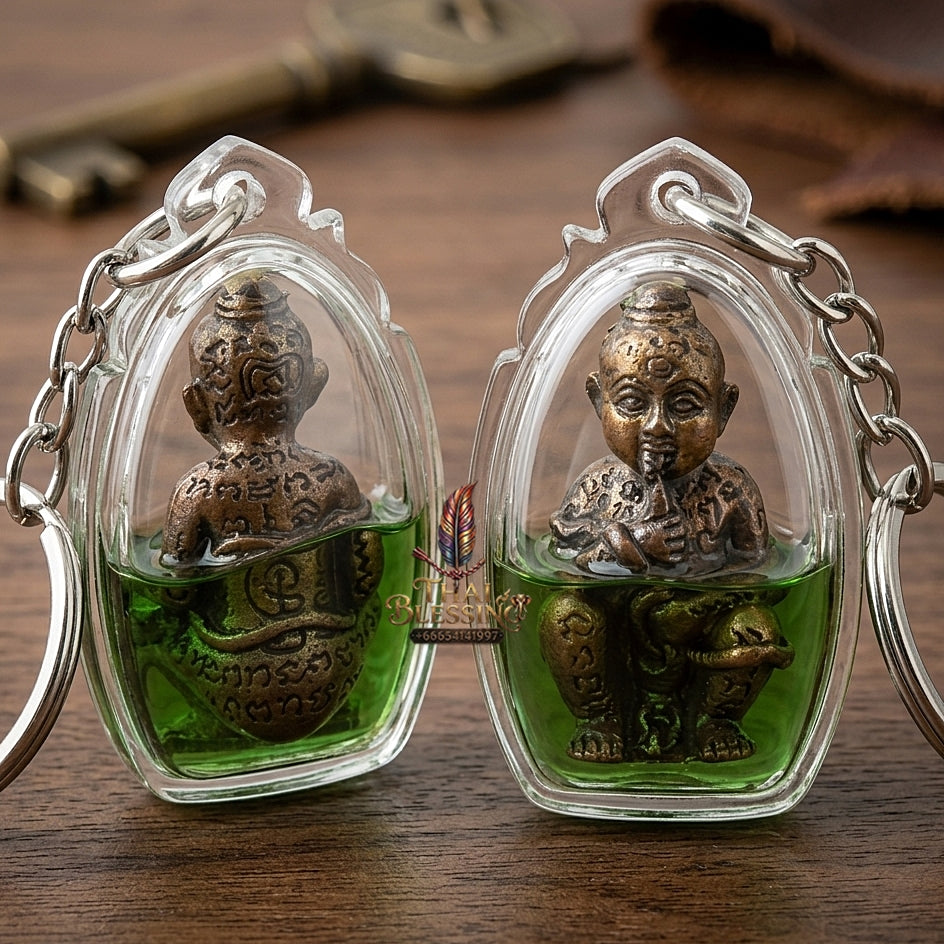 Sacred "Kuman Dut Rok: Udom Chok Udom Sap" (Umbilical-Feeding Kuman of Supreme Fortune & Wealth)