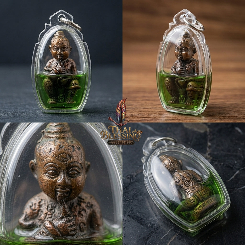 Sacred "Kuman Dut Rok: Udom Chok Udom Sap" (Umbilical-Feeding Kuman of Supreme Fortune & Wealth)