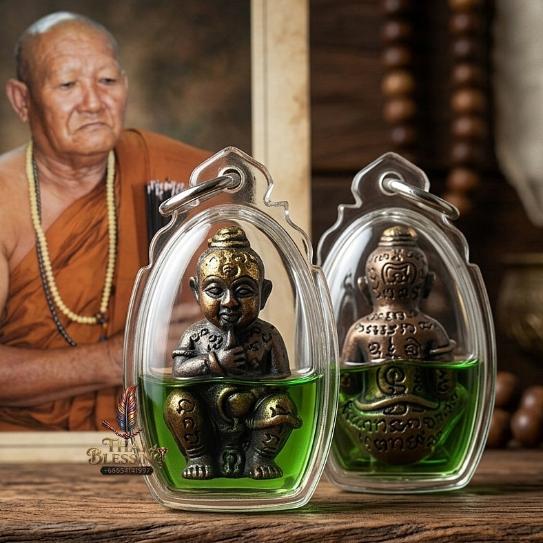 Sacred "Kuman Dut Rok: Udom Chok Udom Sap" (Umbilical-Feeding Kuman of Supreme Fortune & Wealth)