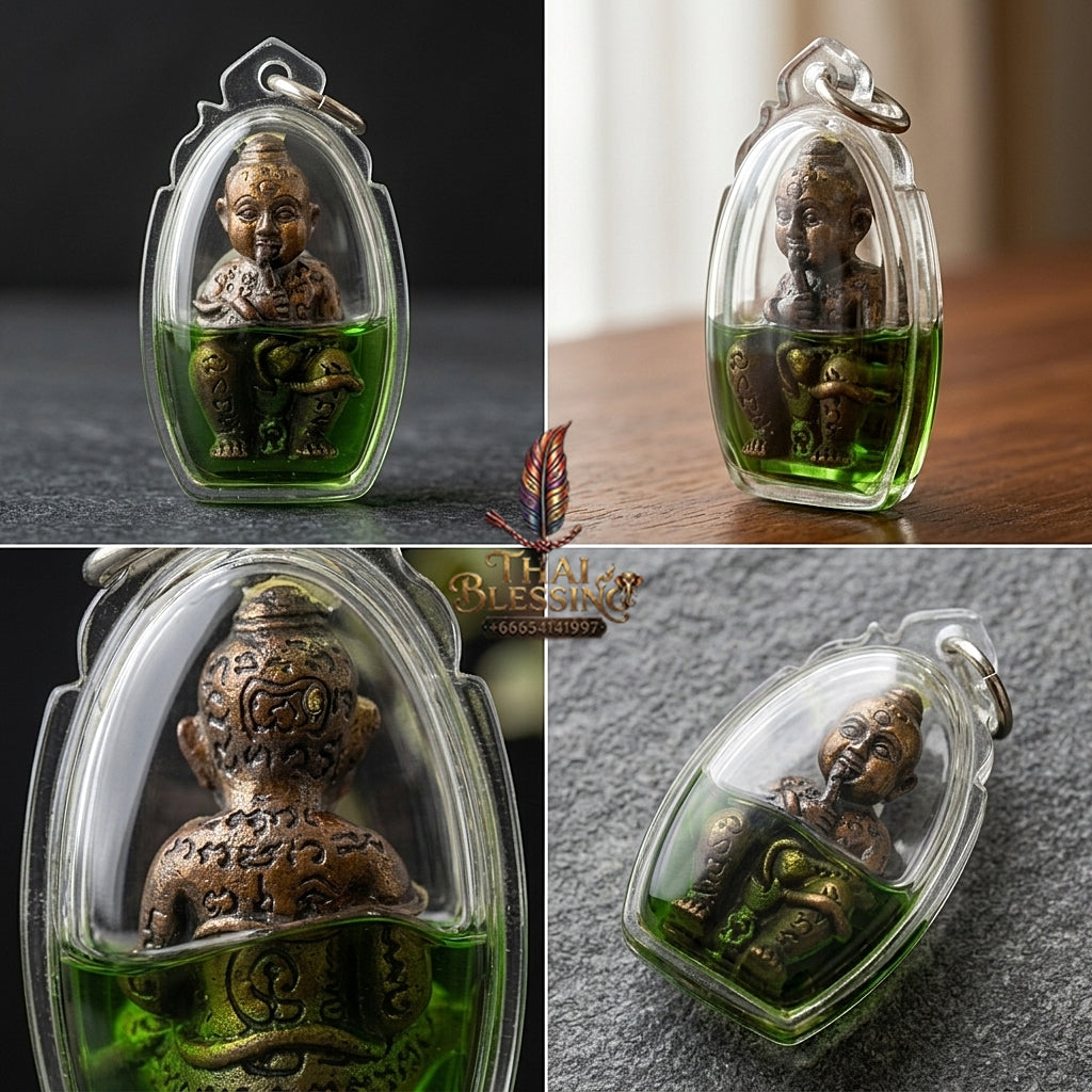 Sacred "Kuman Dut Rok: Udom Chok Udom Sap" (Umbilical-Feeding Kuman of Supreme Fortune & Wealth)