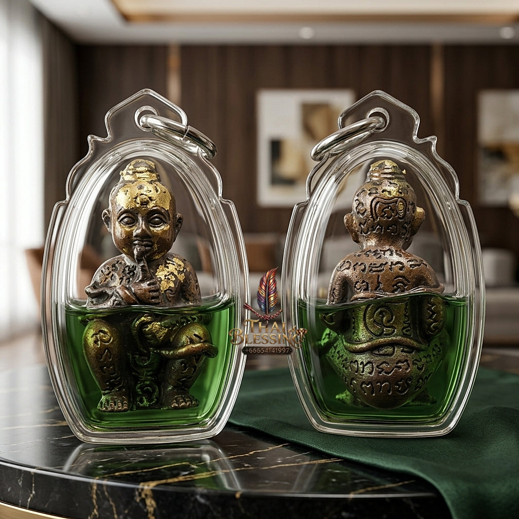 Sacred "Kuman Dut Rok: Udom Chok Udom Sap" (Umbilical-Feeding Kuman of Supreme Fortune & Wealth)