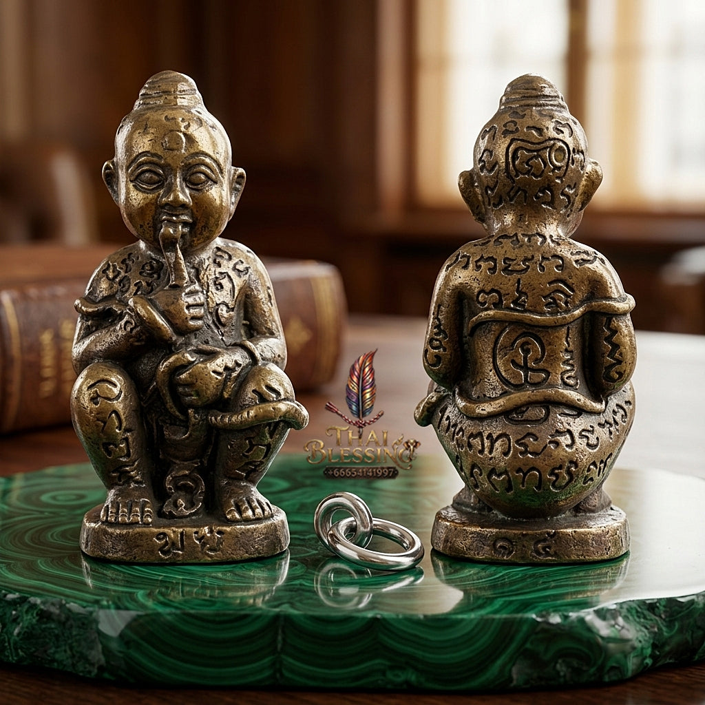 Sacred "Kuman Dut Rok: Udom Chok Udom Sap" (Umbilical-Feeding Kuman of Supreme Fortune & Wealth)