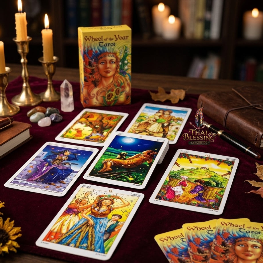 ✨ Wheel of the Year Tarot Deck - Seasonal Family Gathering Cards Game and Leisure Party Table Game for Fortune-Telling and Divination Prophecy