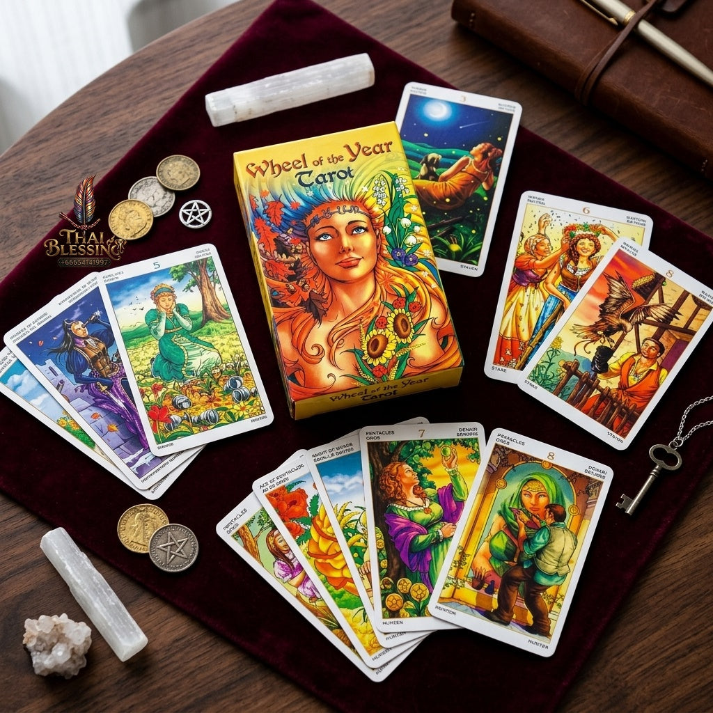 ✨ Wheel of the Year Tarot Deck - Seasonal Family Gathering Cards Game and Leisure Party Table Game for Fortune-Telling and Divination Prophecy