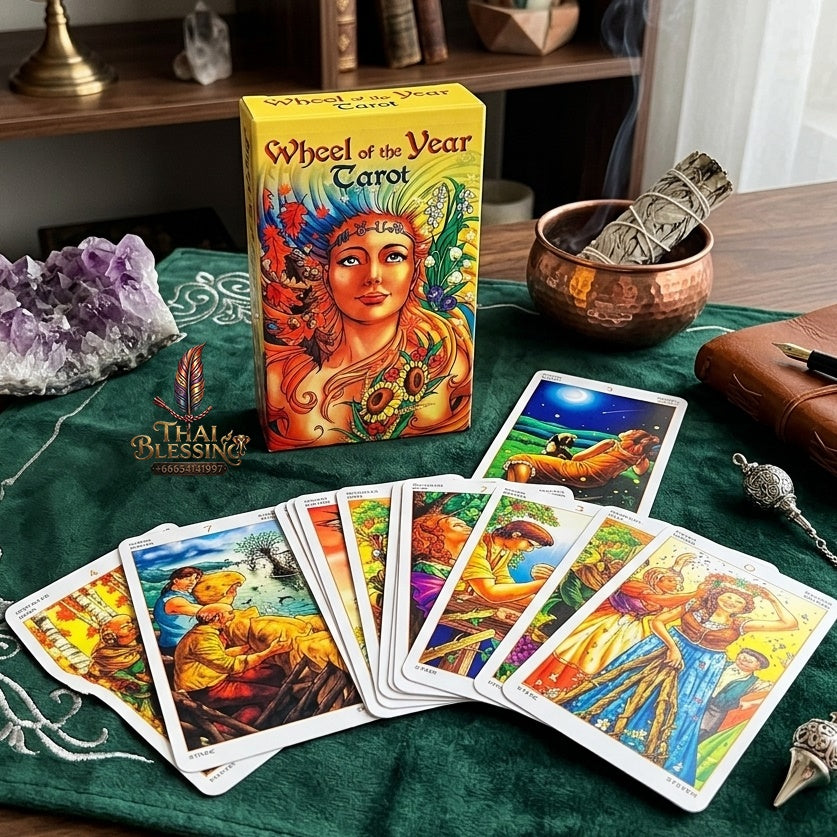 ✨ Wheel of the Year Tarot Deck - Seasonal Family Gathering Cards Game and Leisure Party Table Game for Fortune-Telling and Divination Prophecy