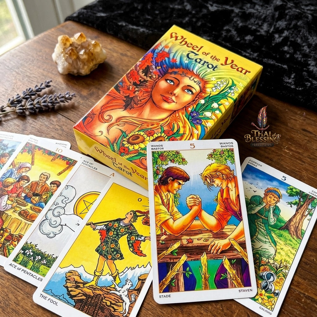 ✨ Wheel of the Year Tarot Deck - Seasonal Family Gathering Cards Game and Leisure Party Table Game for Fortune-Telling and Divination Prophecy