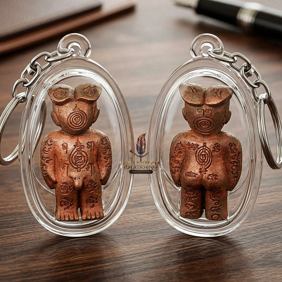 💥 KHAO OR GUARDIAN MAGNET! Ajarn Plian Hatthayanon 2020 Master-Grade Hun Payont Ai Nen Kaeo Wild Copper Guardian Effigy for Ultimate Protection, Negative Energy Defense, and Curio Collectible Heritage