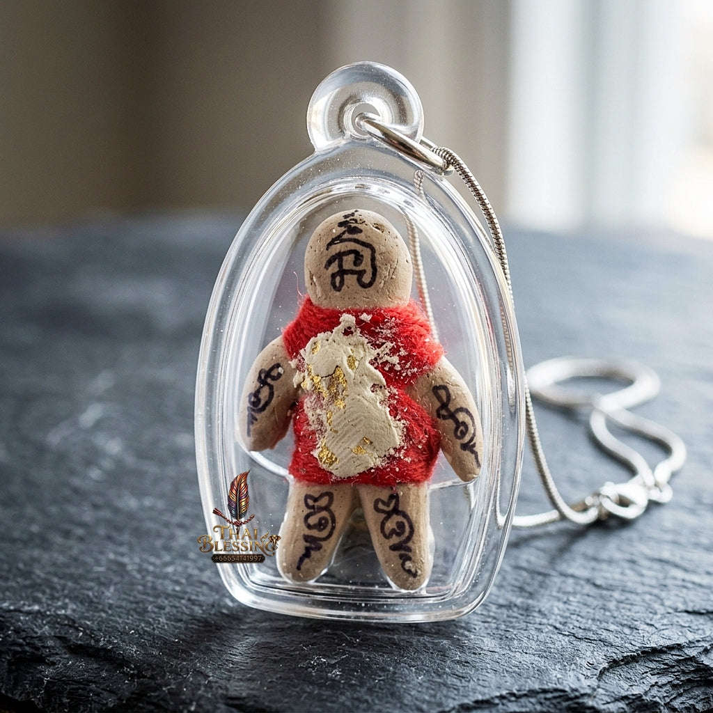 💥 GUARANTEED AUTHENTIC! Luang Pu Thong Wan 2023 Master-Grade Sacred Powder Hun Payont Guardian Amulet for Absolute 360-Degree Defense, Curio Collectible, and Spiritual Heritage