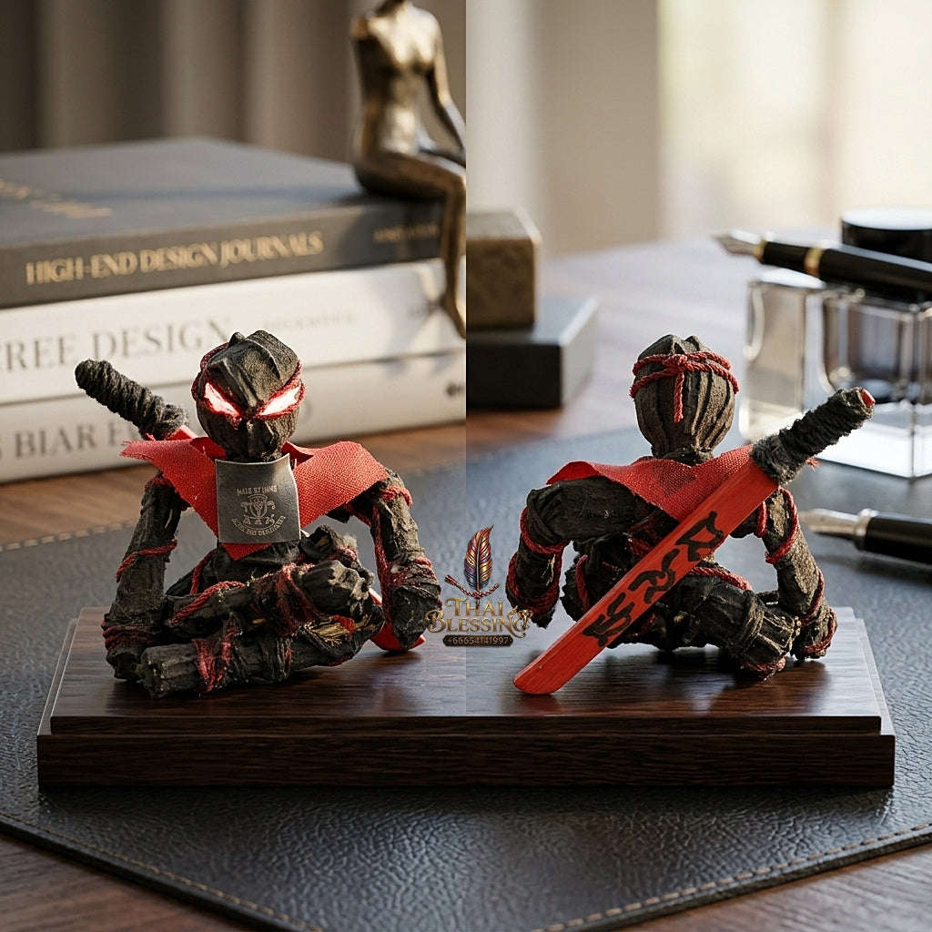 💥 CLOAKING GUARDIAN MAGNET! Hun Payont Gam Bang Gai Woven Grass Effigy for Ultimate Protection, Negative Energy Defense, and Curio Collectible Heritage