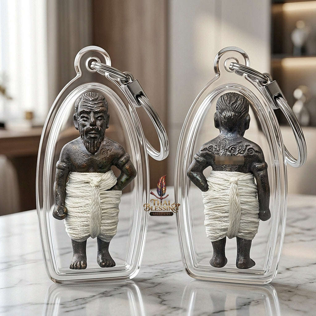 💥 WEALTH-CALLING GUARDIAN MAGNET!  Hun Payont Pu Som Riak Sap Guardian Effigy for Ultimate Protection, Abundant Wealth, and Curio Collectible Heritage