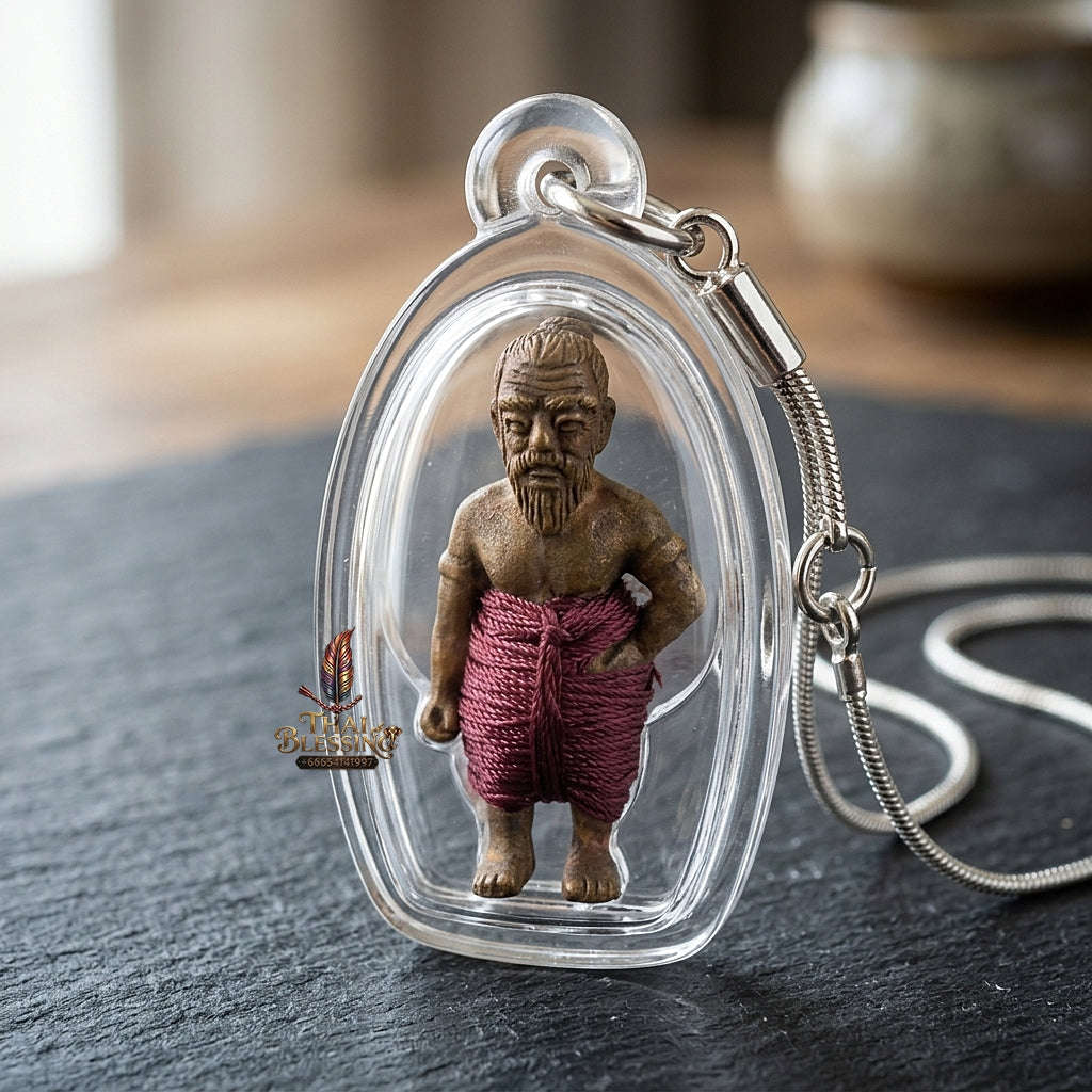 💥 WEALTH-CALLING GUARDIAN MAGNET!  Hun Payont Pu Som Riak Sap Guardian Effigy for Ultimate Protection, Abundant Wealth, and Curio Collectible Heritage
