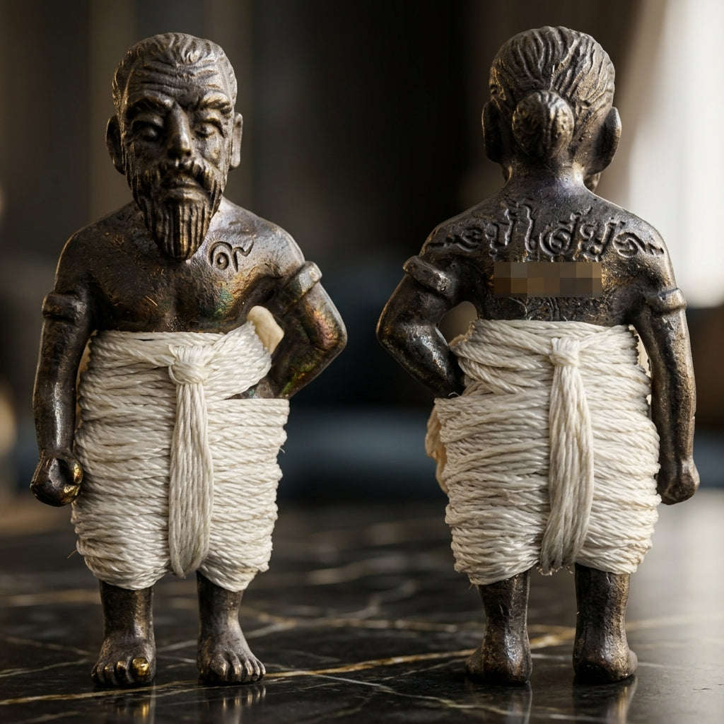 💥 WEALTH-CALLING GUARDIAN MAGNET!  Hun Payont Pu Som Riak Sap Guardian Effigy for Ultimate Protection, Abundant Wealth, and Curio Collectible Heritage