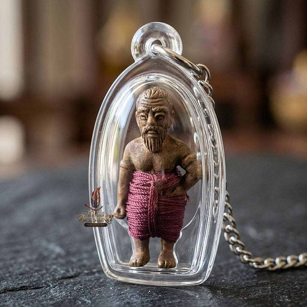 💥 WEALTH-CALLING GUARDIAN MAGNET!  Hun Payont Pu Som Riak Sap Guardian Effigy for Ultimate Protection, Abundant Wealth, and Curio Collectible Heritage