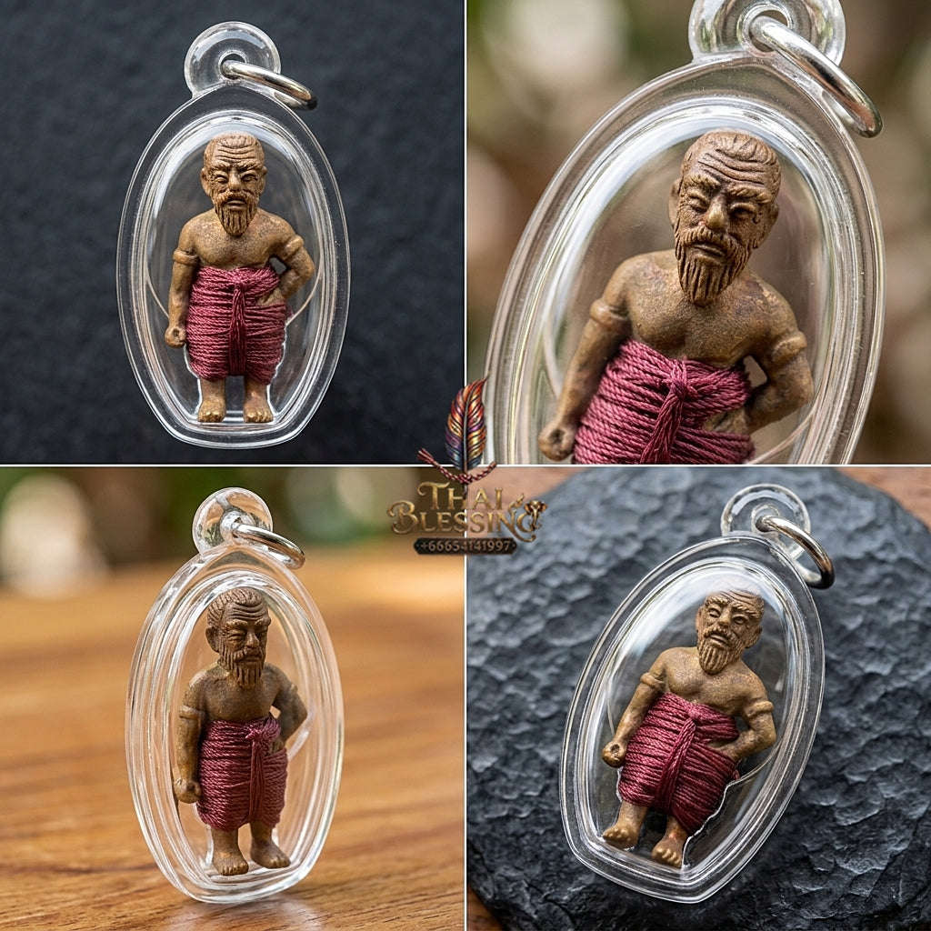 💥 WEALTH-CALLING GUARDIAN MAGNET!  Hun Payont Pu Som Riak Sap Guardian Effigy for Ultimate Protection, Abundant Wealth, and Curio Collectible Heritage