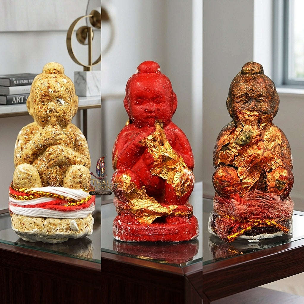 💥 INSTANT WEALTH MAGNET! Grade Millionaire Placenta-Sucking Kuman Thong Wealth Effigy for Infinite Cash Flow, Business Success, and Curio Collectible Heritage