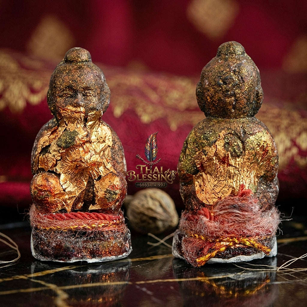 💥 INSTANT WEALTH MAGNET! Grade Millionaire Placenta-Sucking Kuman Thong Wealth Effigy for Infinite Cash Flow, Business Success, and Curio Collectible Heritage