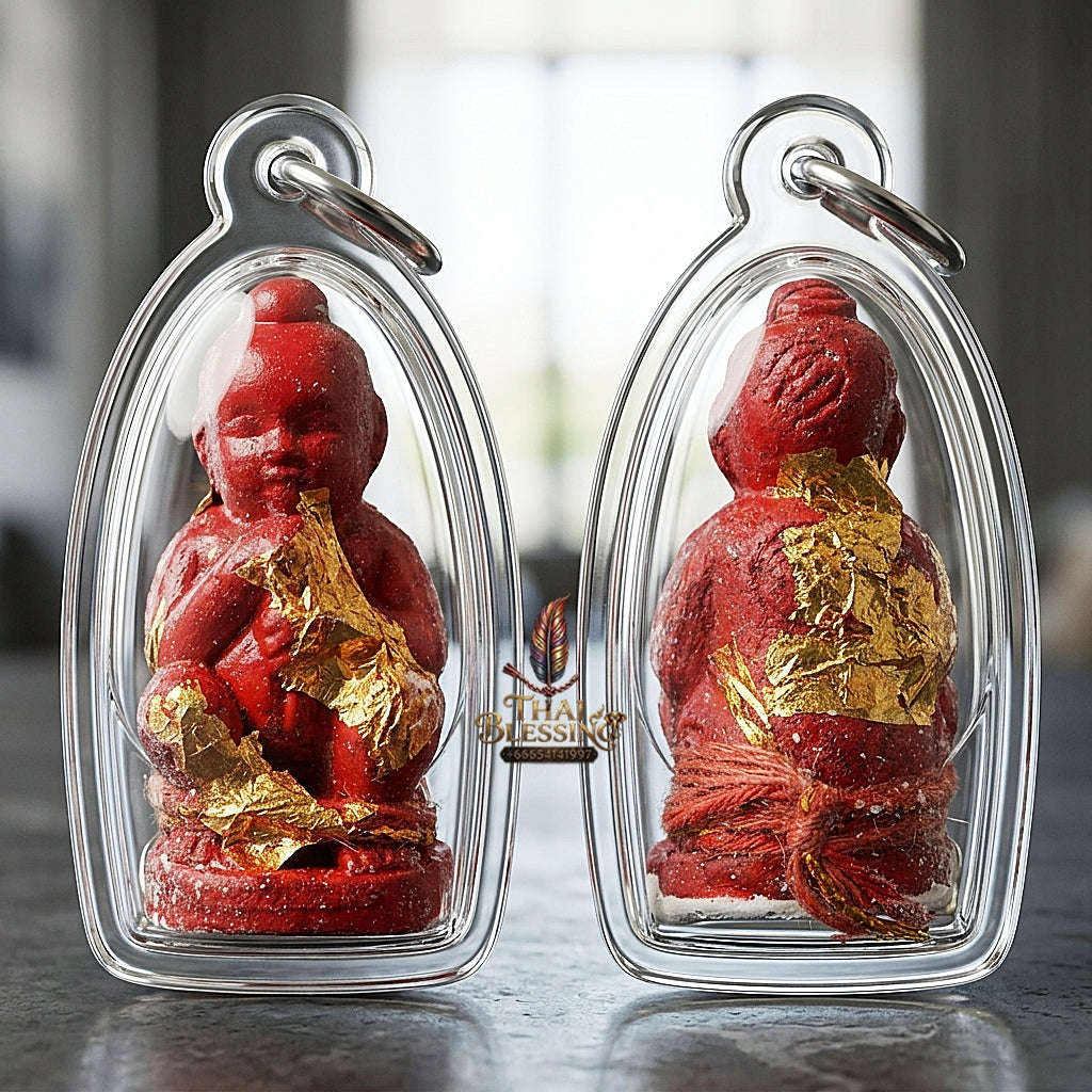 💥 INSTANT WEALTH MAGNET! Grade Millionaire Placenta-Sucking Kuman Thong Wealth Effigy for Infinite Cash Flow, Business Success, and Curio Collectible Heritage