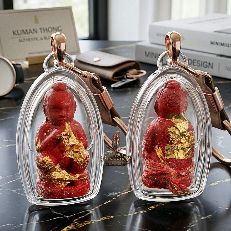 💥 INSTANT WEALTH MAGNET! Grade Millionaire Placenta-Sucking Kuman Thong Wealth Effigy for Infinite Cash Flow, Business Success, and Curio Collectible Heritage