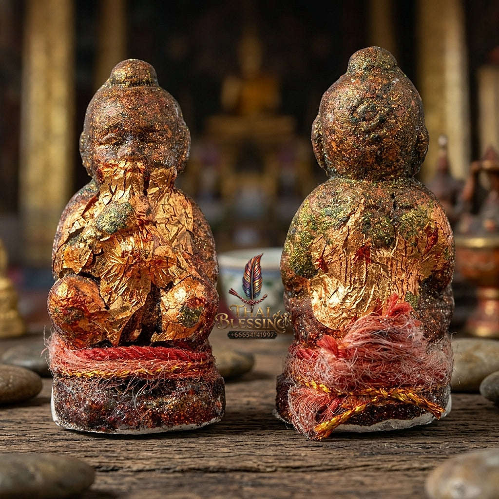 💥 INSTANT WEALTH MAGNET! Grade Millionaire Placenta-Sucking Kuman Thong Wealth Effigy for Infinite Cash Flow, Business Success, and Curio Collectible Heritage