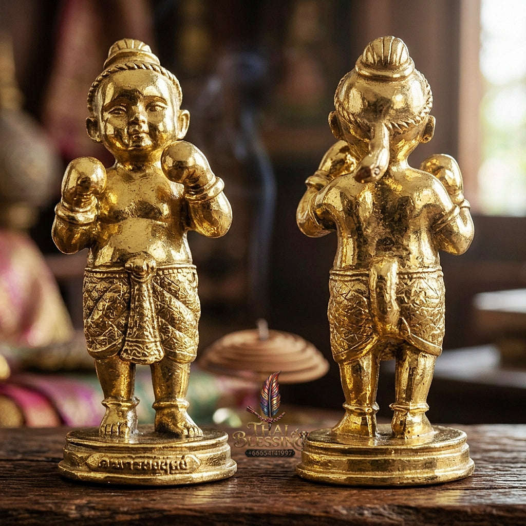 💥 DOUBLED WEALTH MAGNET! Kuman Setthi Faet Siam Siamese Twin Doll Kuman Thong Wealth Effigy for Abundant Wealth, Business Success, and Curio Collectible Heritage