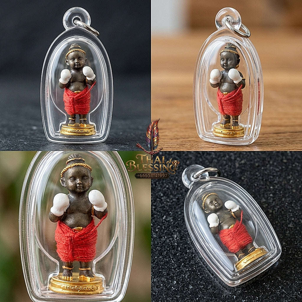💥 BELL-METAL TWIN WEALTH MAGNET! Kuman Setthi Faet Siam Chok Muai Siamese Twin Boxer Bell-Metal Bronze Effigy for Abundant Wealth, Business Success