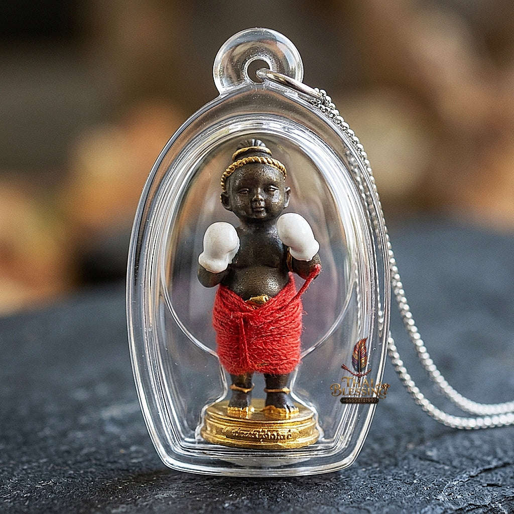 💥 BELL-METAL TWIN WEALTH MAGNET! Kuman Setthi Faet Siam Chok Muai Siamese Twin Boxer Bell-Metal Bronze Effigy for Abundant Wealth, Business Success