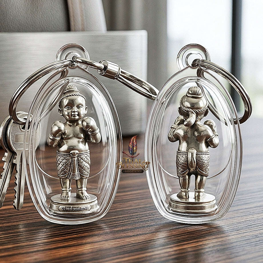💥 VICTORIOUS WEALTH MAGNET! Kuman Setthi Faet Siam Chok Muai Siamese Twin Boxer Kuman Thong Wealth Effigy for Abundant Wealth, Business Success, and Curio Collectible Heritage