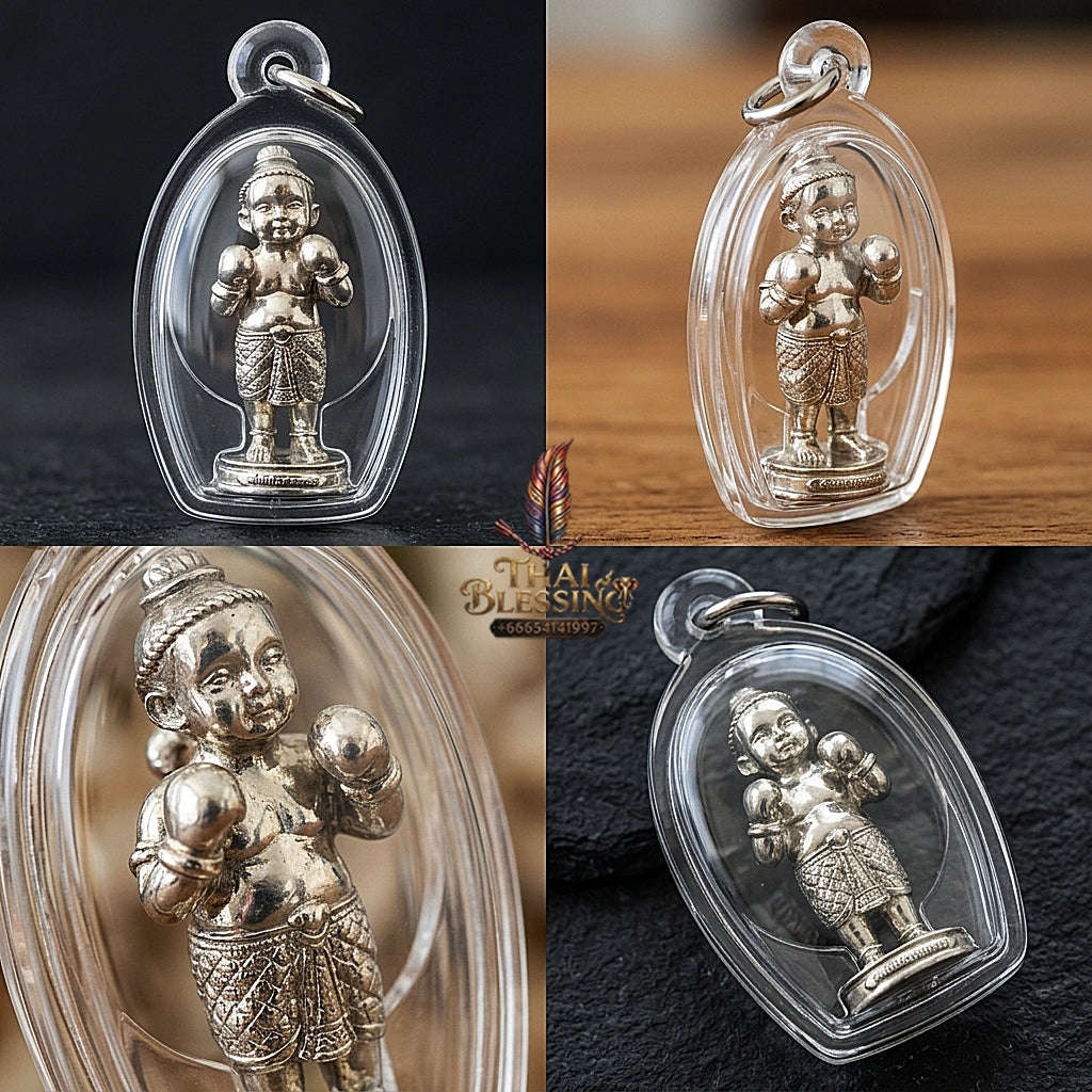 💥 VICTORIOUS WEALTH MAGNET! Kuman Setthi Faet Siam Chok Muai Siamese Twin Boxer Kuman Thong Wealth Effigy for Abundant Wealth, Business Success, and Curio Collectible Heritage